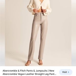 Abercrombie vegan leather pants 90s straight